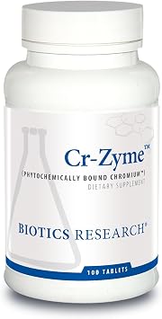 Biotics Research CrZyme Whole Food Chromium Source - Supports Healthy Lipid & Triglyceride Levels, Energy Utilization, Essential Trace Mineral, Bioavailable Form, Professional Grade, 100 Tablets