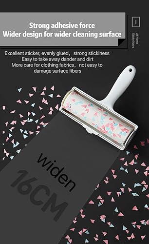 Miniatura 5 de Recambios de rodillo de pelusa para pelo de mascotas, 1080 hojas (12 paquetes), 6.3 pulgadas de largo, 1.5 pulgadas de diámetro, extra adhesivo para