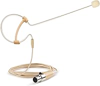 Vista 1 de Headset Microphone Headworn Single Earset Over Ear Hanging Condenser Mic Compatible with Shure Wireless System Bodypack Transmitter, Ideal for