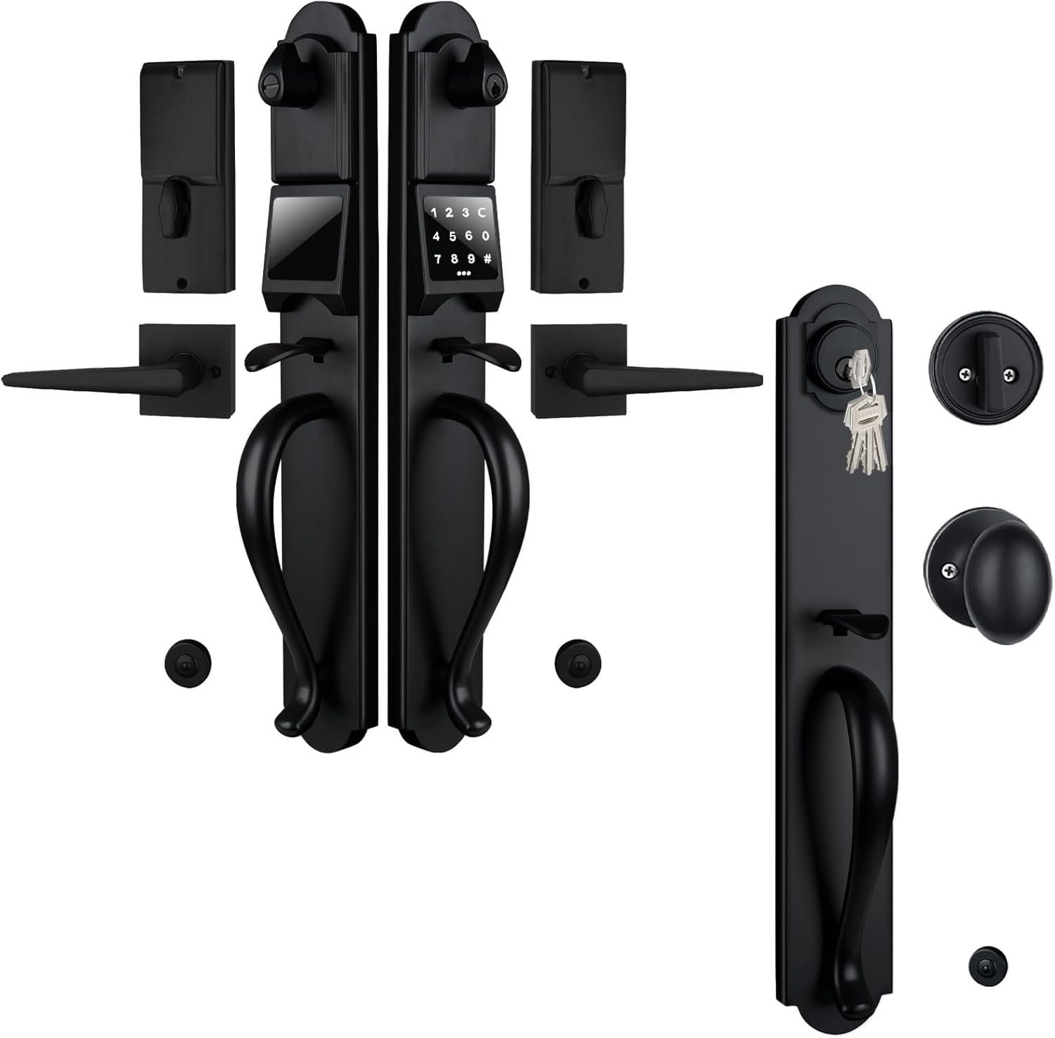 Keypad Double Door Handle Set & Front Door Handle Set