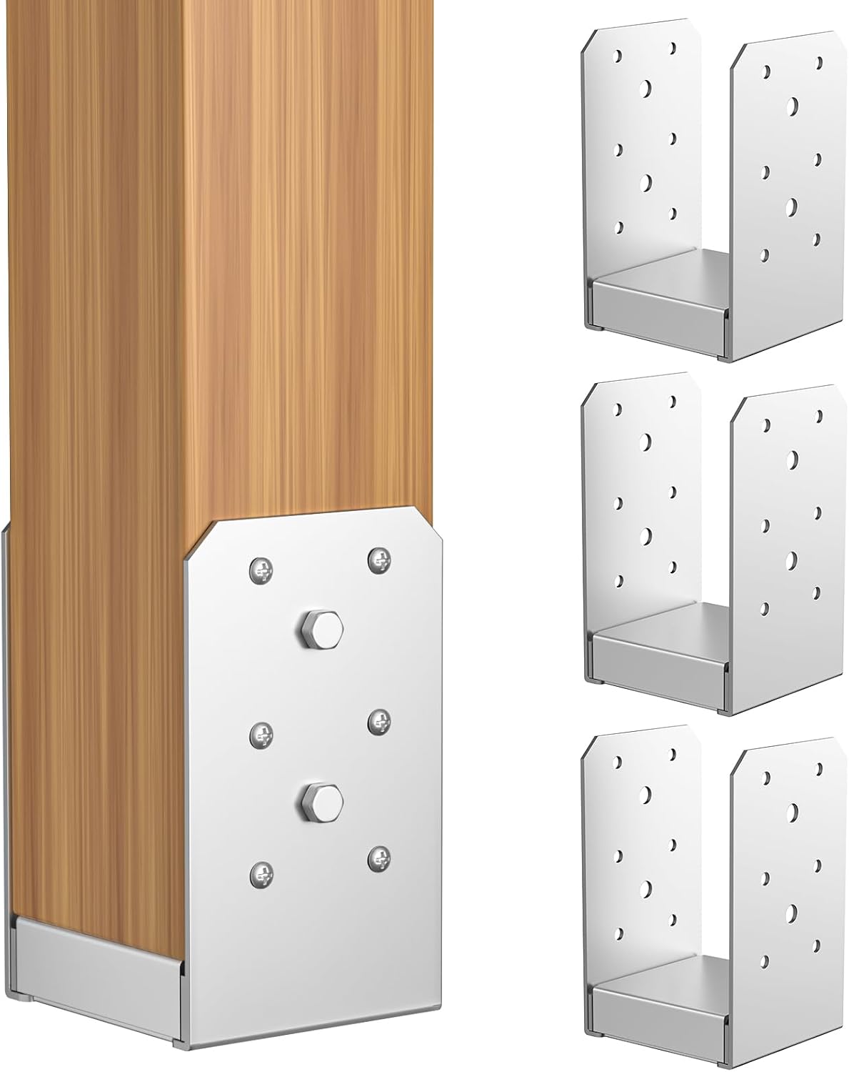 Pavilion Deck Supports TROPTOLKY 4x4 Post Base Brackets 5-Pack - Heavy ...