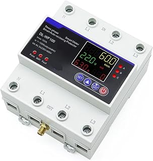 DL-WE100 4P 100A Three Phase Smart Life Auto-Reclosing Over Under Voltage Protector Smart Meter Timer Switch Circuit Breaker 1Pcs