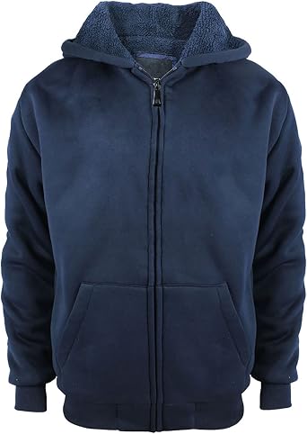 Facitisu Boys Sherpa-Lined Fleece Zip-Up Hoodie Sweatshirts Youth Kids Serpa Fleece Sweatshirt