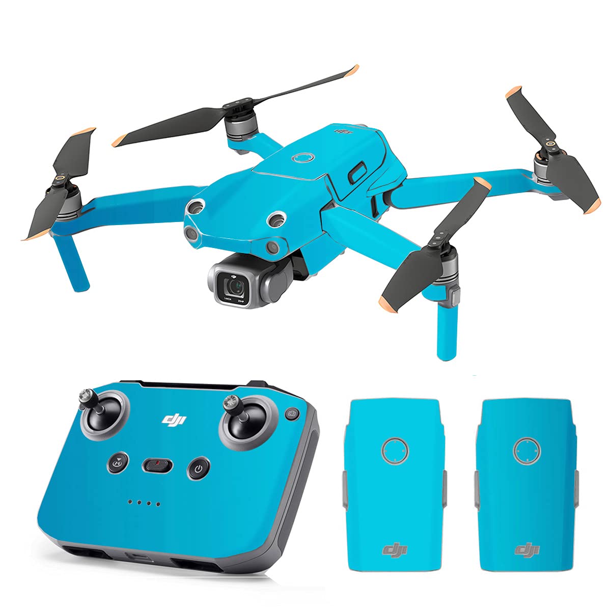 SopiGuard Skin for DJI Mavic Air 2s Precision Vinyl Sticker Full Drone Set + Controller + 3 Battery Skins (Satin Ocean Shimmer)