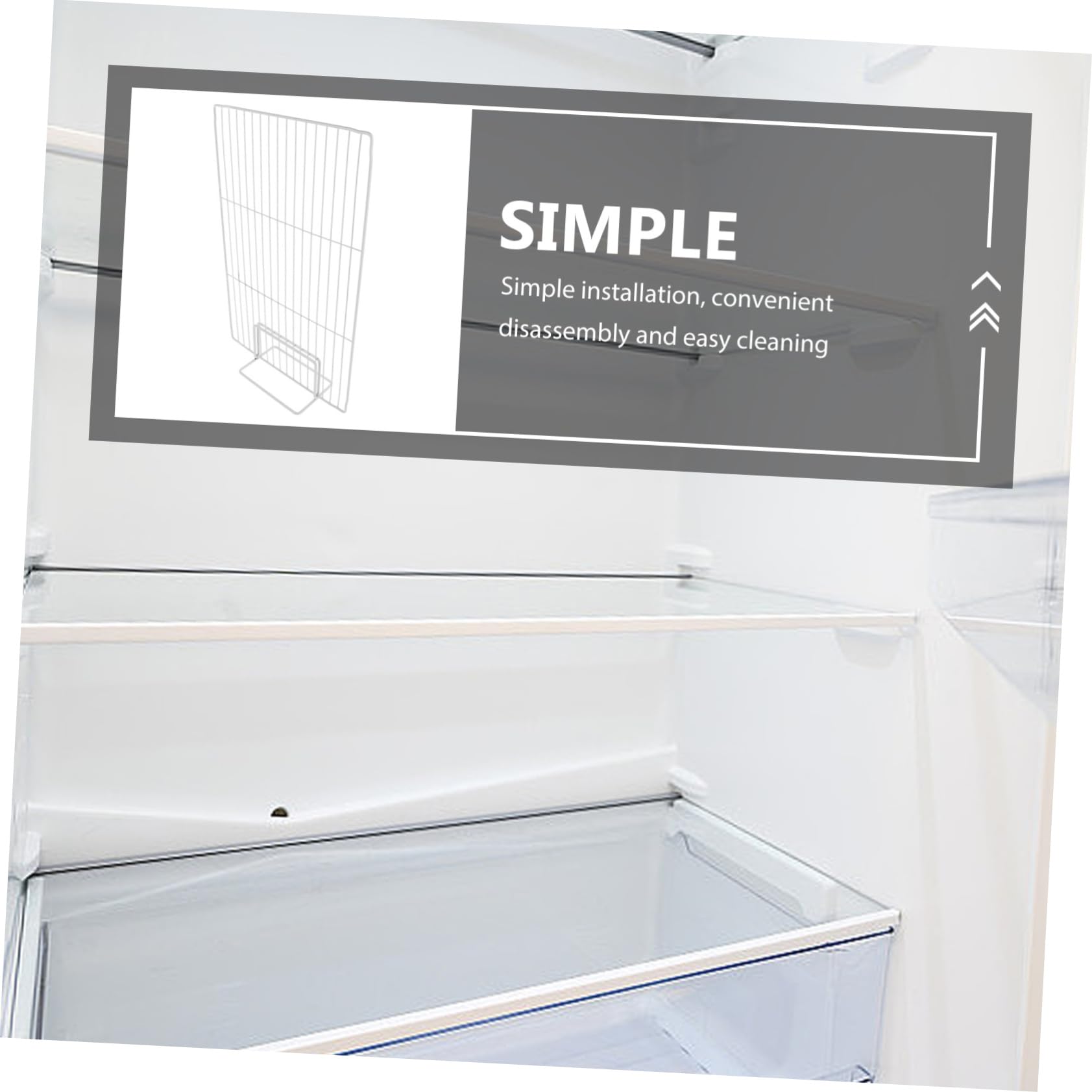 Luxshiny Separador Diseño de Malla Ventilada para Congelador y Refrigerador de Hierro Divisor Eficaz para Organización en Congeladores Domésticos y Supermercados
