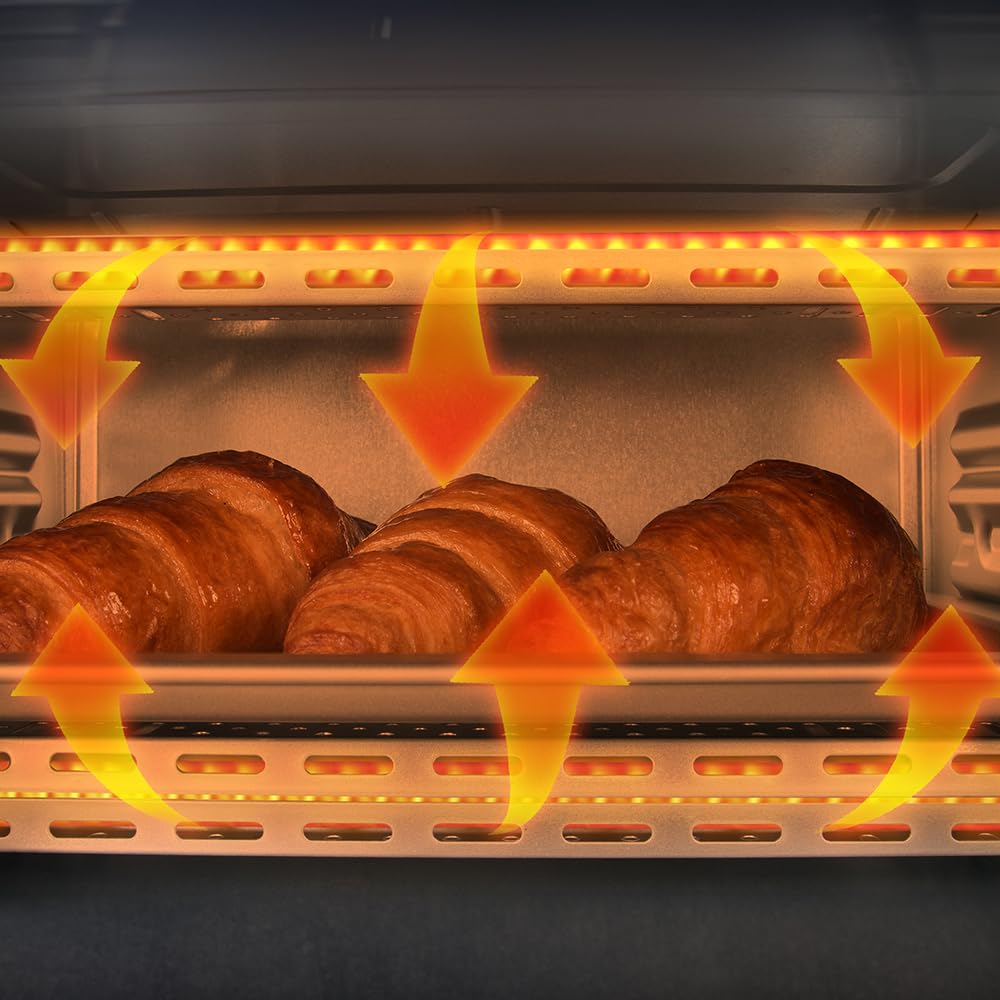 Cecotec Minibackofen Bake&Toast 1090 Black. 10 Liter Kapazität, 1000 Watt Leistung, Temperaturregelung bis 230 ºC, 60-Minuten-Timer, Doppelglastür und Quarzheizelemente für die Speisenzubereitung