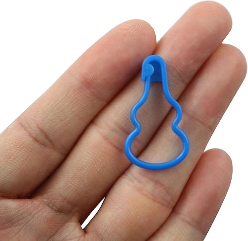 Miniatura 2 de XGNG 200 marcadores de plástico de doble calabaza para tejer, contador de puntada de ganchillo, marcadores de puntada de seguridad de plástico, clip