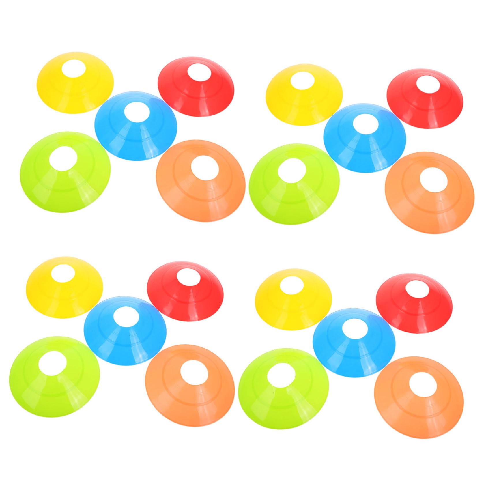 NULYLU 25pcs Soccer Disc Cones Basketball Practice Equipment Reusable Agility Training Cones Indoor/Outdoor Tool