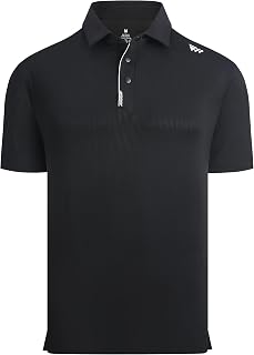 Alex Vando Mens Golf Shirts Moisture Wicking Quick-Dry Short Sleeve Performance Dry Fit Active Men Polo Shirts