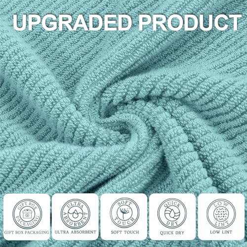 Voova & Movas Towels For Bathroom - 100% Cotton | Quick Dry | Lightweight | Thick | Soft , 6 Piece Towel Set thumb #1