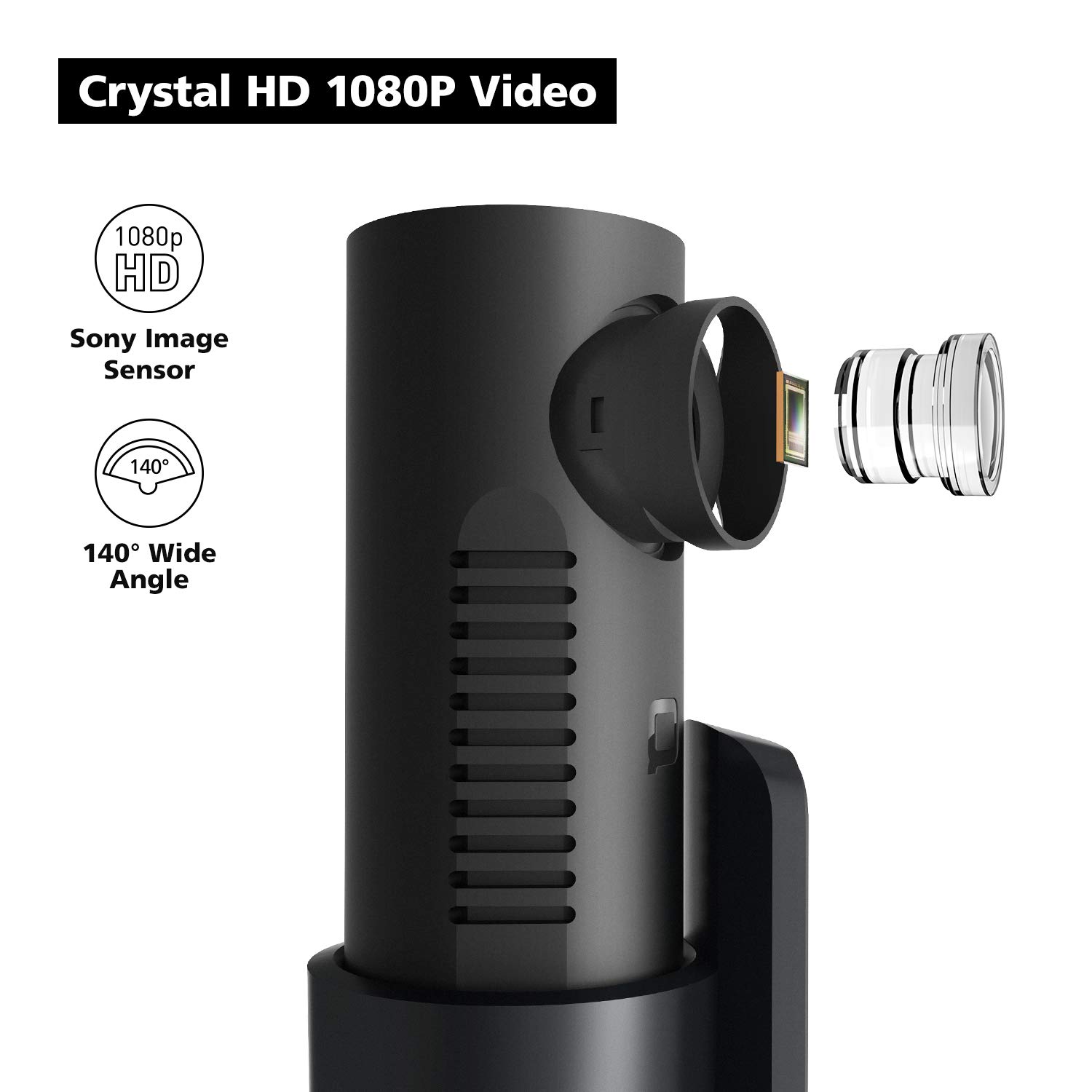 nonda ZUS ドライブレコーダーカメラ APP付き, 1080PフルHD, 140度広角, 動体検知 Gセンサー ループ録画, 自動インシデント検出, 暗視機能，SDカードは含まれていません Amazon.co.jp: nonda ZUS ドライブレコーダーカメラ APP付き, 1080P