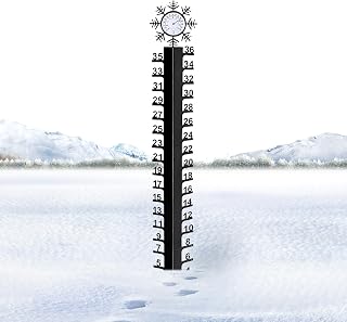 Snow Gauge Outdoor - Accurate Water Measurement Meter,Winter Snowflake Metal Ruler,for Garden Backyard Patio Outdoor Yard Water Winter