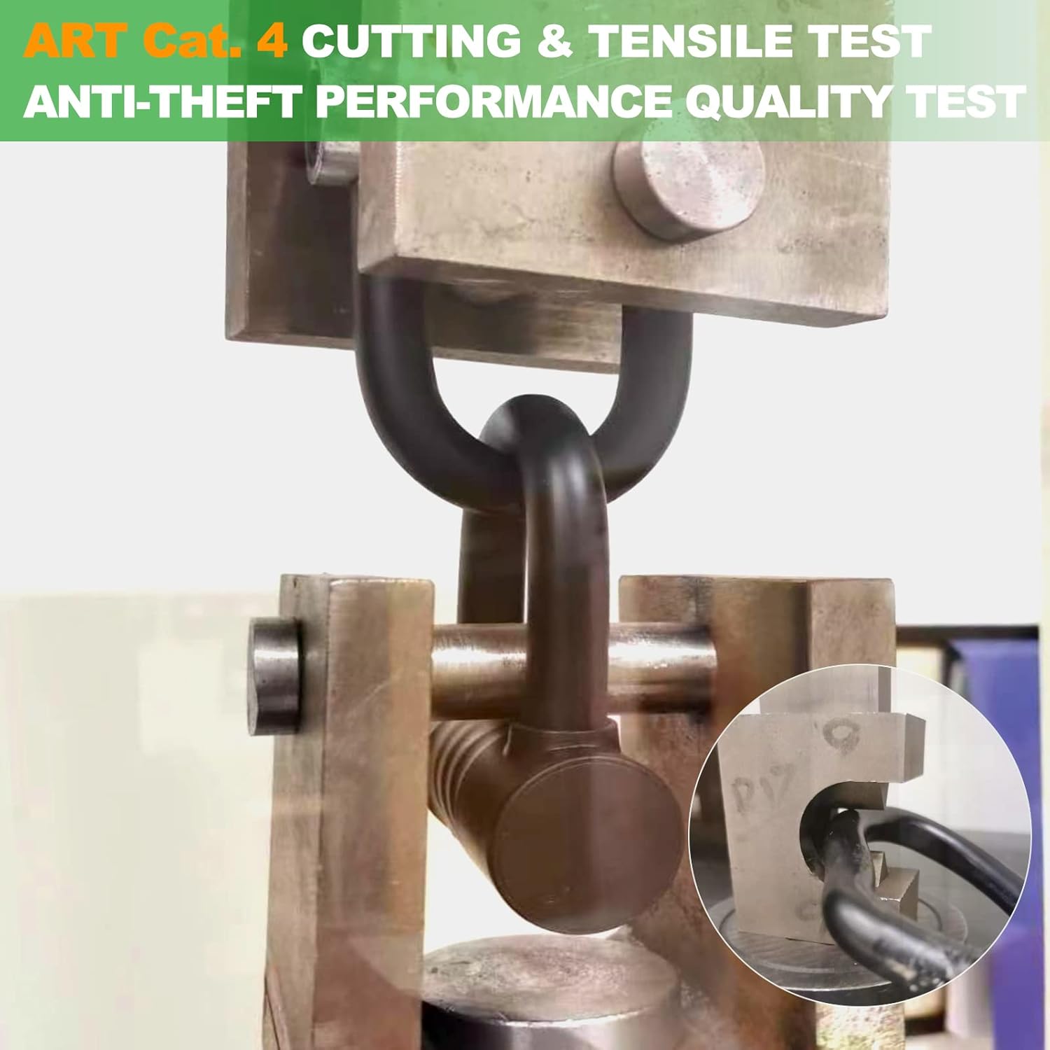 OKG High Security Motorcycle Chain Lock, 15lbs, 10ft x 0.36in Thick Heavy Duty Chain Combo Anti Theft Small U Lock for Industrial & Home Security, 2 Wheeled Vehicle Lock