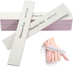 Nail File 180 240 Grit Professional Nail Files and Buffers for Natural Nails, Double Sides Washable Block Disposable Nail Buffer for Nail Art DIY or Nail Manicure Salon Pack of 10pcs