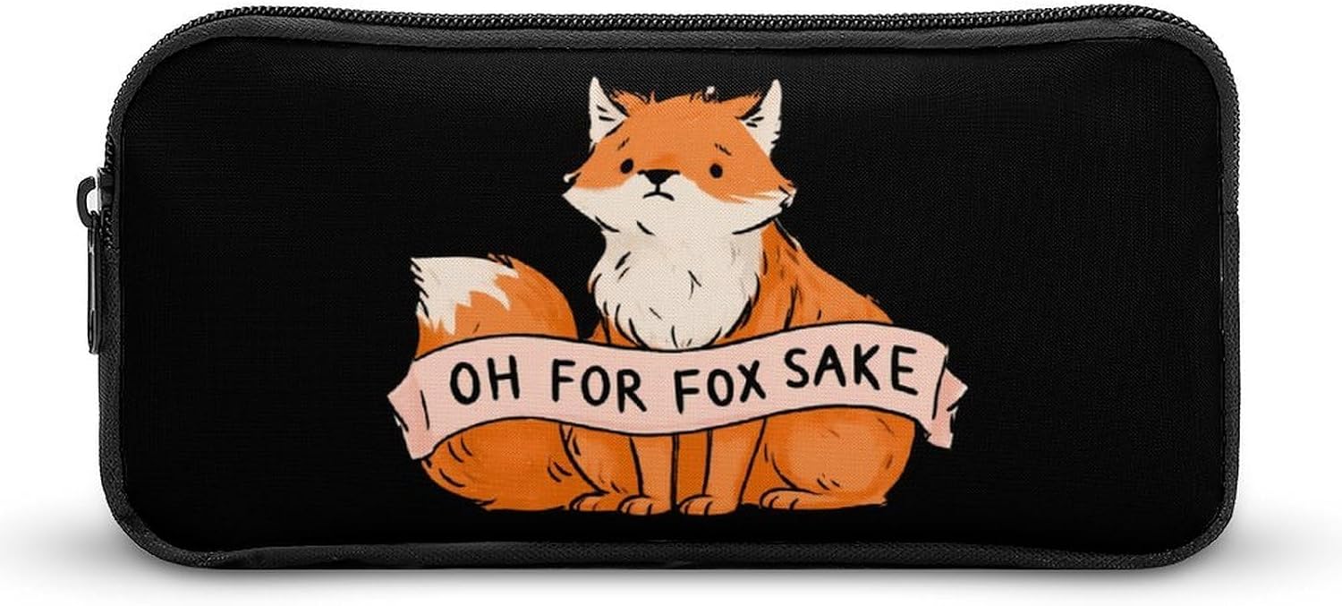 Funny Pun Red Foxs Cottagecore Cartoon Funny Travel Makeup Bag Organizer