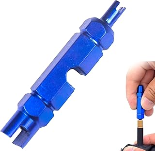 Zeaicos Herramienta de núcleo de válvula azul, herramienta de repuesto para quitar válvulas de bicicleta, herramienta de desmontaje de neumáticos, para Schrader Presta, extensor Presta, herramientas