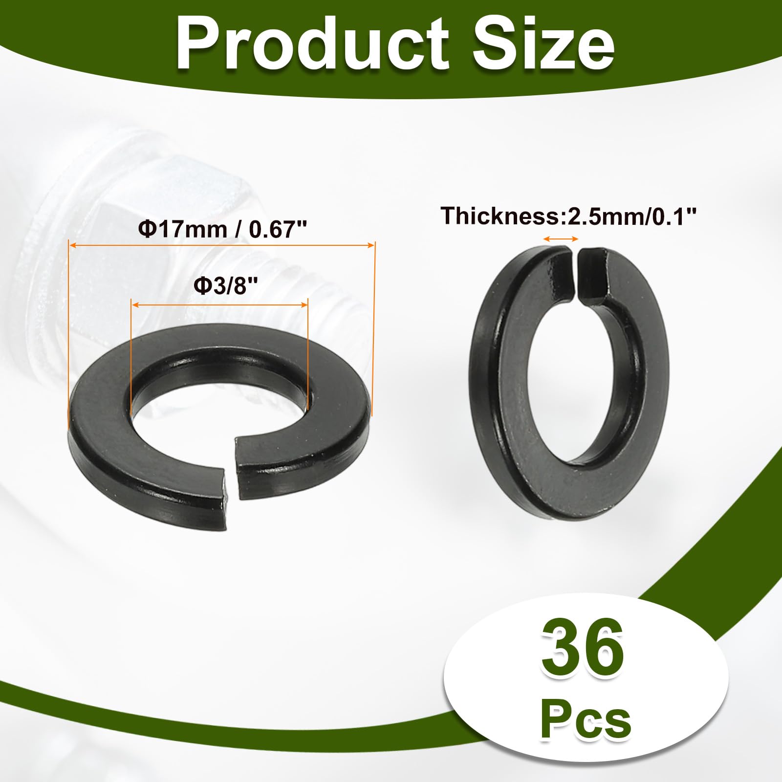 PATIKIL 3/8 Lock Washers - Image 2