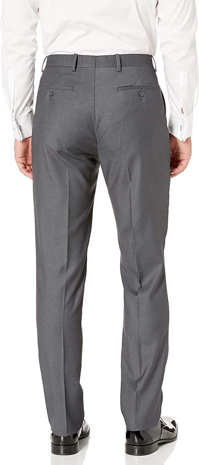 Adam Baker Men's 3-Piece Single Breasted Slim Fit 2-Button Vested Dress Suit Set & Tuxedo Suit Set - Colors