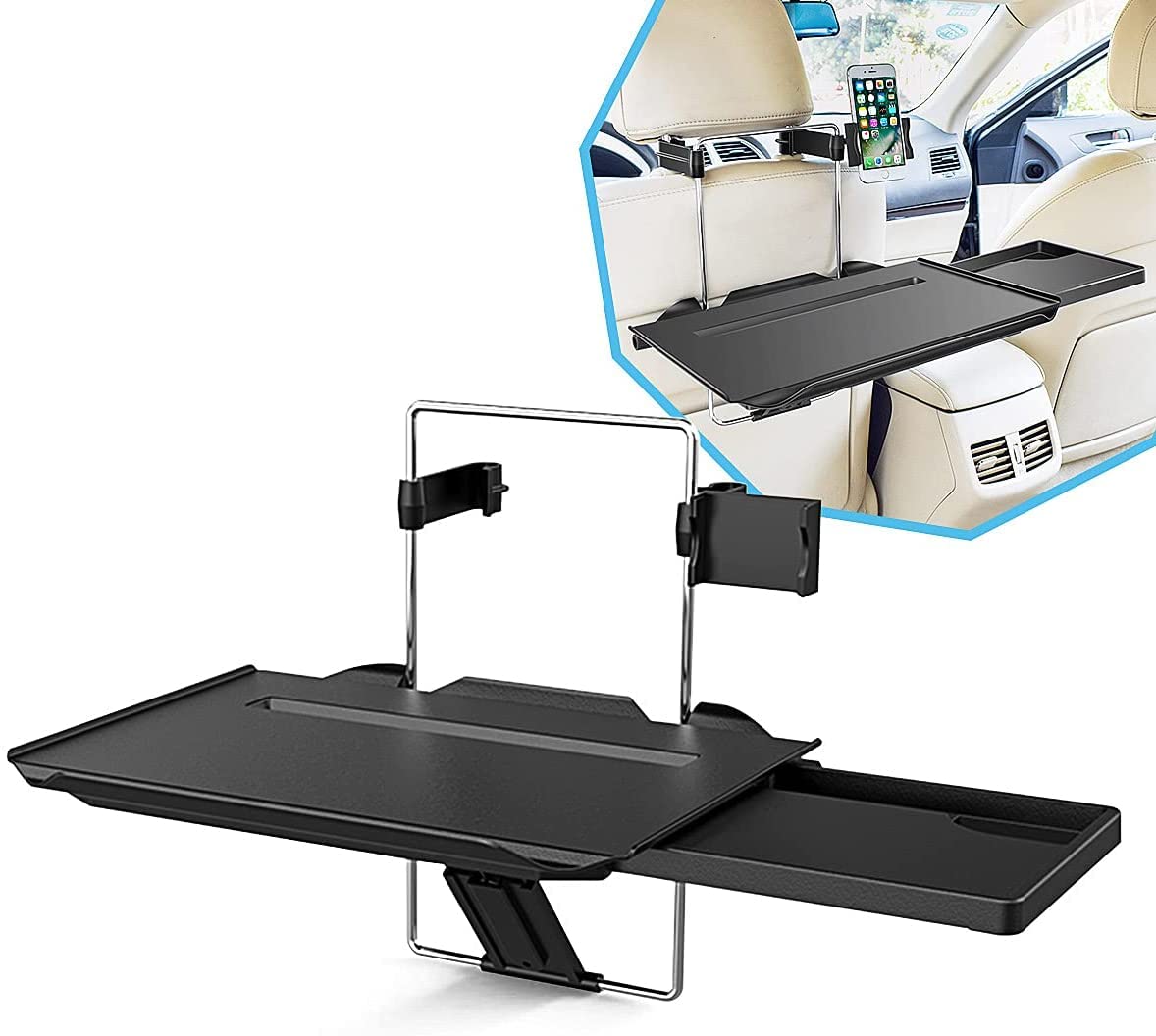 Buy HOLULO Steering Wheel Table, Multifunctional Folding Car Laptop Tray with Phone Holder