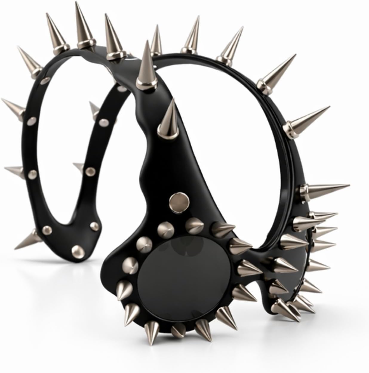 ICARA Spiked Punk Sunglasses for Men Women, Gothic Steampunk Rivet Eyewear, UV400 Protection for Rave Cosplay