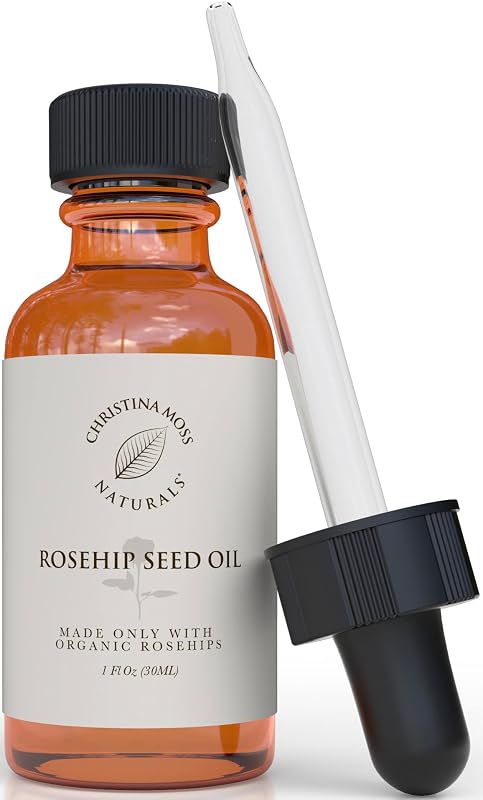 Christina Moss Naturals Óleo de Semente de Rosa Mosqueta, ingrediente único, 60 mL