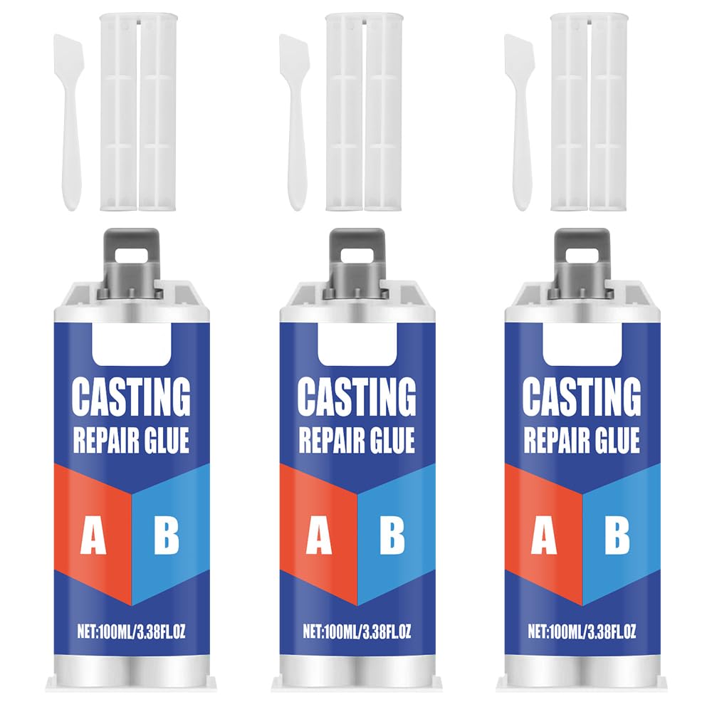 Metal Foundry Glue Set, 2026 Strong Foundry Glue for Metal, Weld Plastic Bonder and Liquid Fusion Glue, Strong Adhesive for Iron, Steel, Metal Glue Heavy Duty Weld Repairs (3 Set)