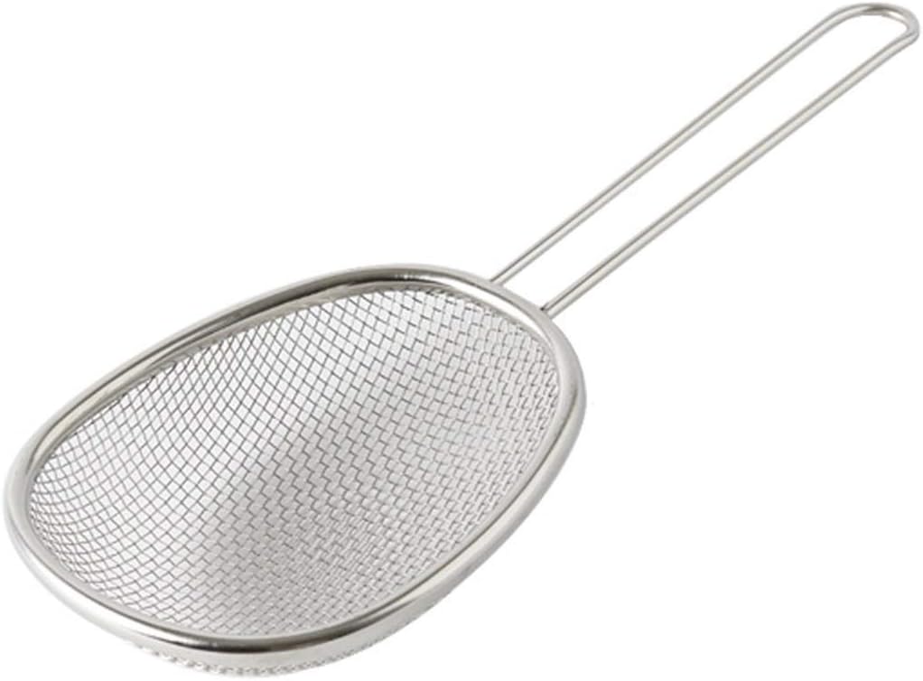 Kitchen Food Strainers Sifters Fine Mesh Wire Filter Strainer with Long Handle for Fat Grease/Foam, Sift The Flour, Frying, Blanching Vegetables cookingFilter Pot(B)