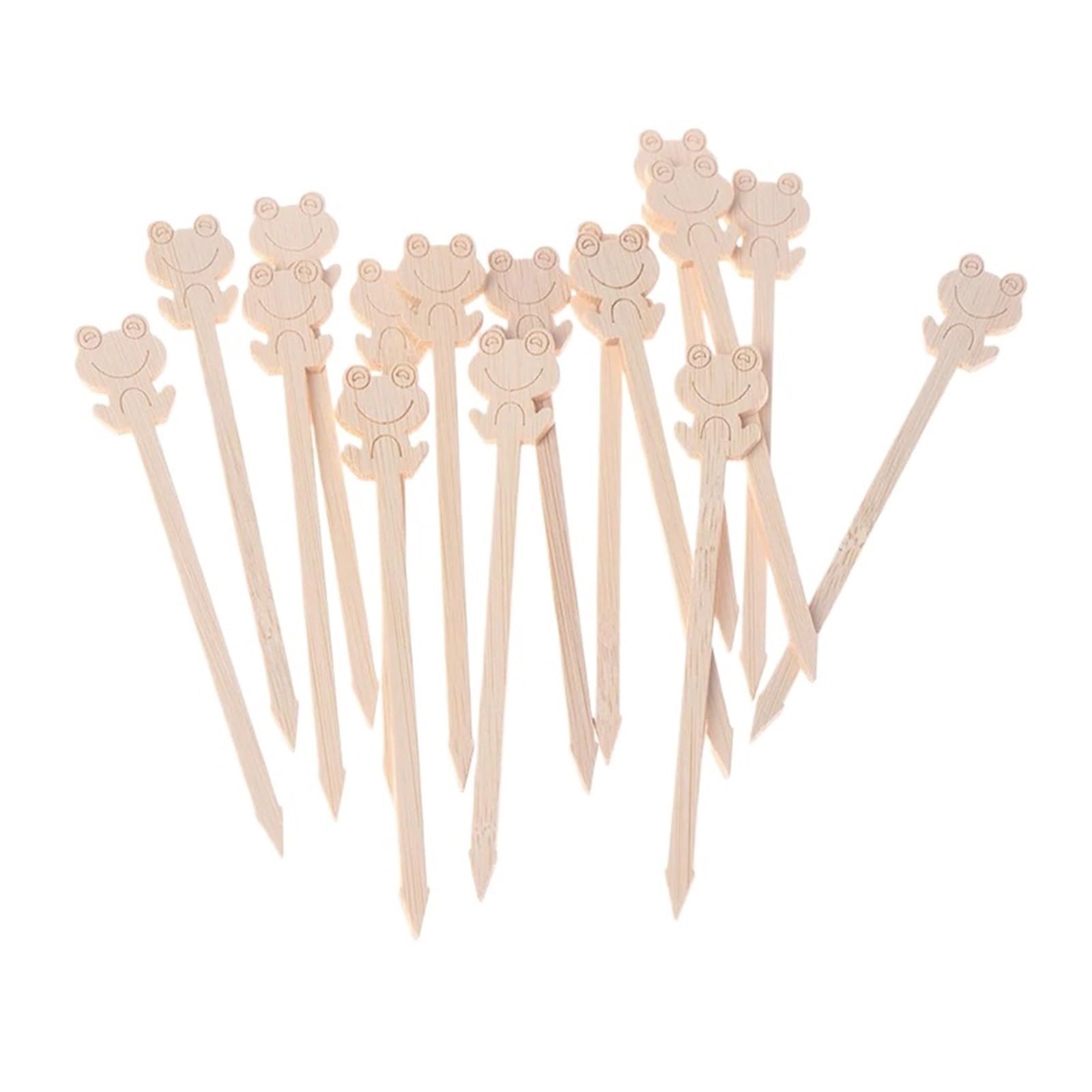 Wzptlkibad G 100Pcs Bamboo Skewers Fruit Fork Picks For Party Buffet