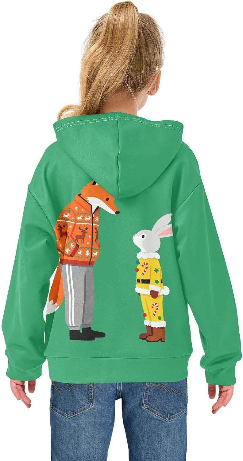 Sloth Face Funny funny Rabbit Fox Animal Toddler Girls Pullover Hoodie Sweatshirt 4-14Y a2020033
