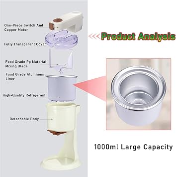 Soft Serve Ice Cream Machine, Yogurt Ice Cream Makers, Home Ice Cream Maker Machine, for DIY Kitchen Fast - Enjoy Homemade Treats!