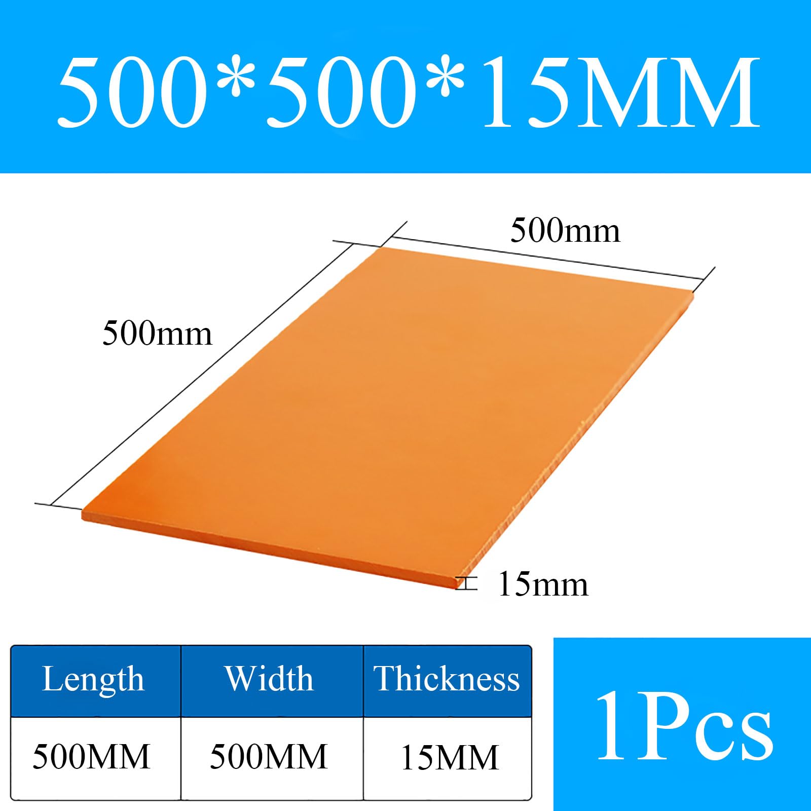 COYOUCO Bakelite Phenolic Laminated Resin Board Sheet for Electrical And Electronic Fixtures, DIY And Crafts, 10/12/15 X 500 X 500Mm,500 * 500 * 15mm
