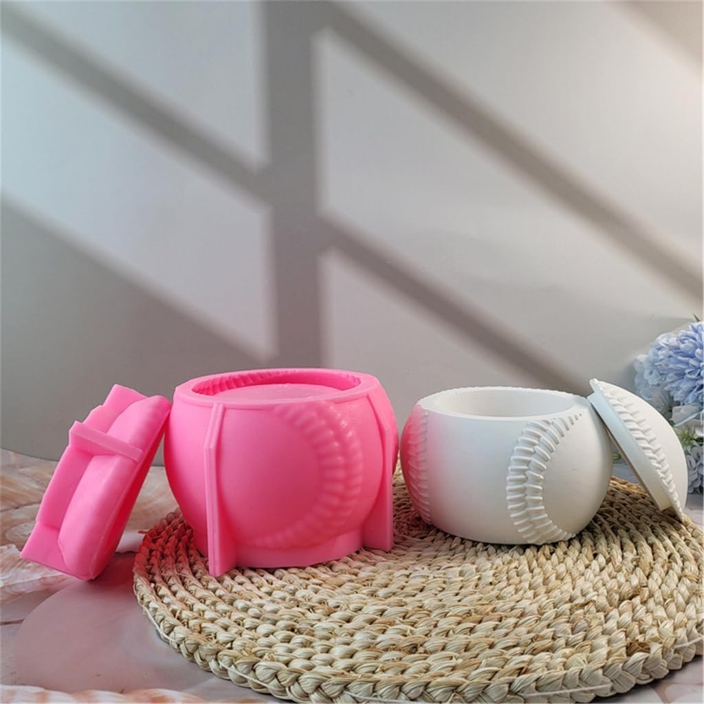 2 個のシリコン型野球キャンドルホルダー型再利用可能で柔軟