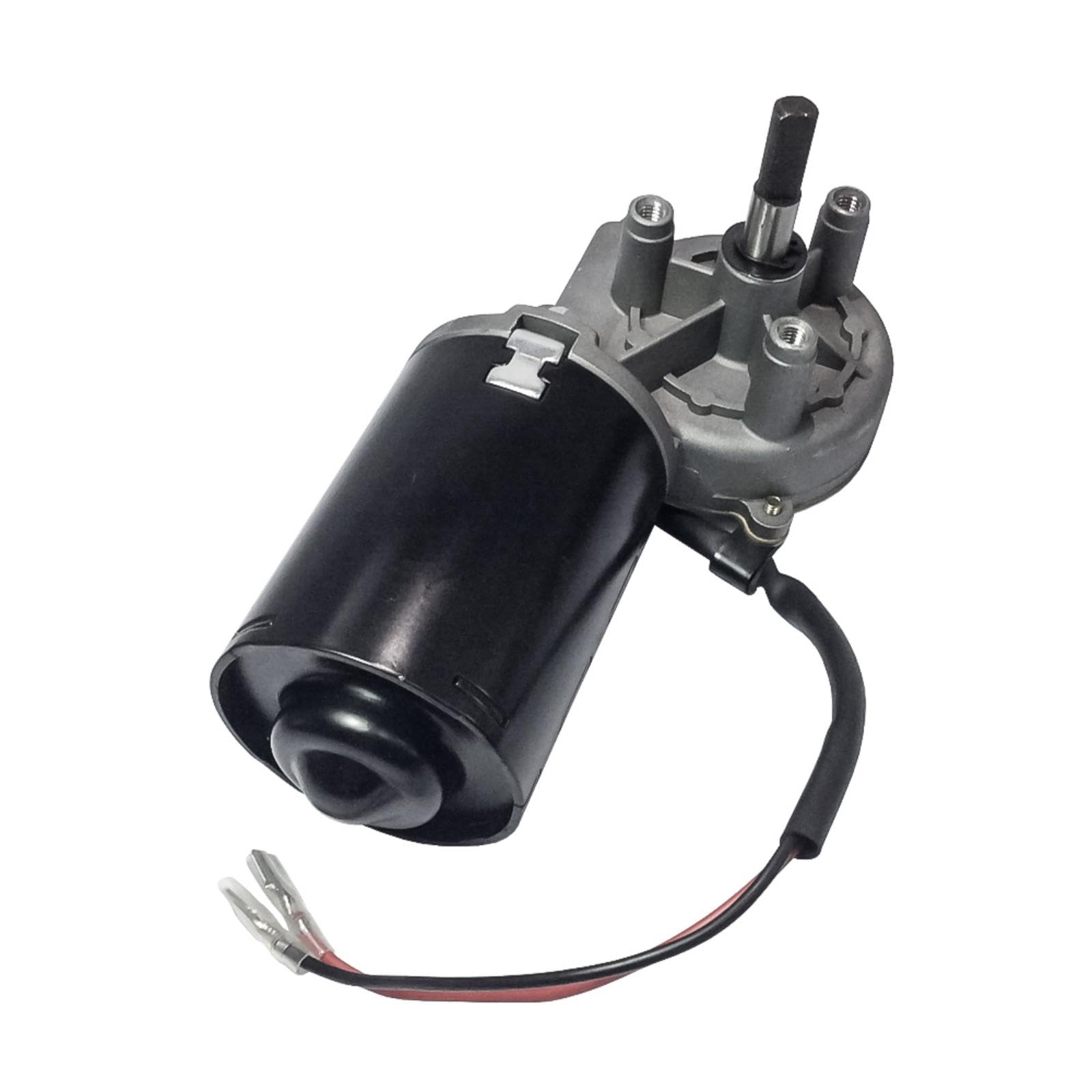 Motoriduttore DC 24V 50rpm Motoriduttore elettrico a vite senza fine con doppio albero piatto (scatola ingranaggi destra), a basso rumore, adatto per la sostituzione della porta del garage