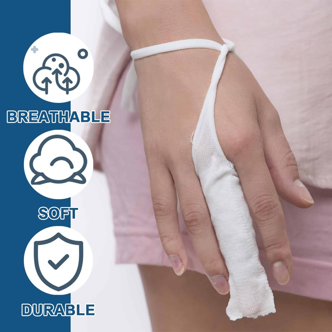 8 Pièces Pansement Doigt, Bandage Tubulaire Doigt Élastique, Doigt Respirant Protege Doigt Pour Premiers Secours, pour Protection Contre les Blessures Aux Doigts