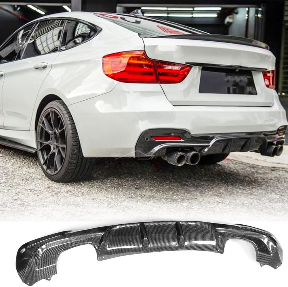 MCARCAR KIT Carbon Fiber Rear Diffuser Compatible with BMW 3 Series F34 M Sport GT Gran Turismo 2014-2018 320i 328i 330i 335i 340i Auto Lower Bumper Lip Spoiler Body Kit Factory Outlet