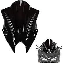 Windshield for NINJA500 SE 2024 2025 2026, PSLER Windscreen Double Bubble Wind Deflector Protector Fairing for NINJA500 SE Ninja 500 2024 2025 2026 (Black)