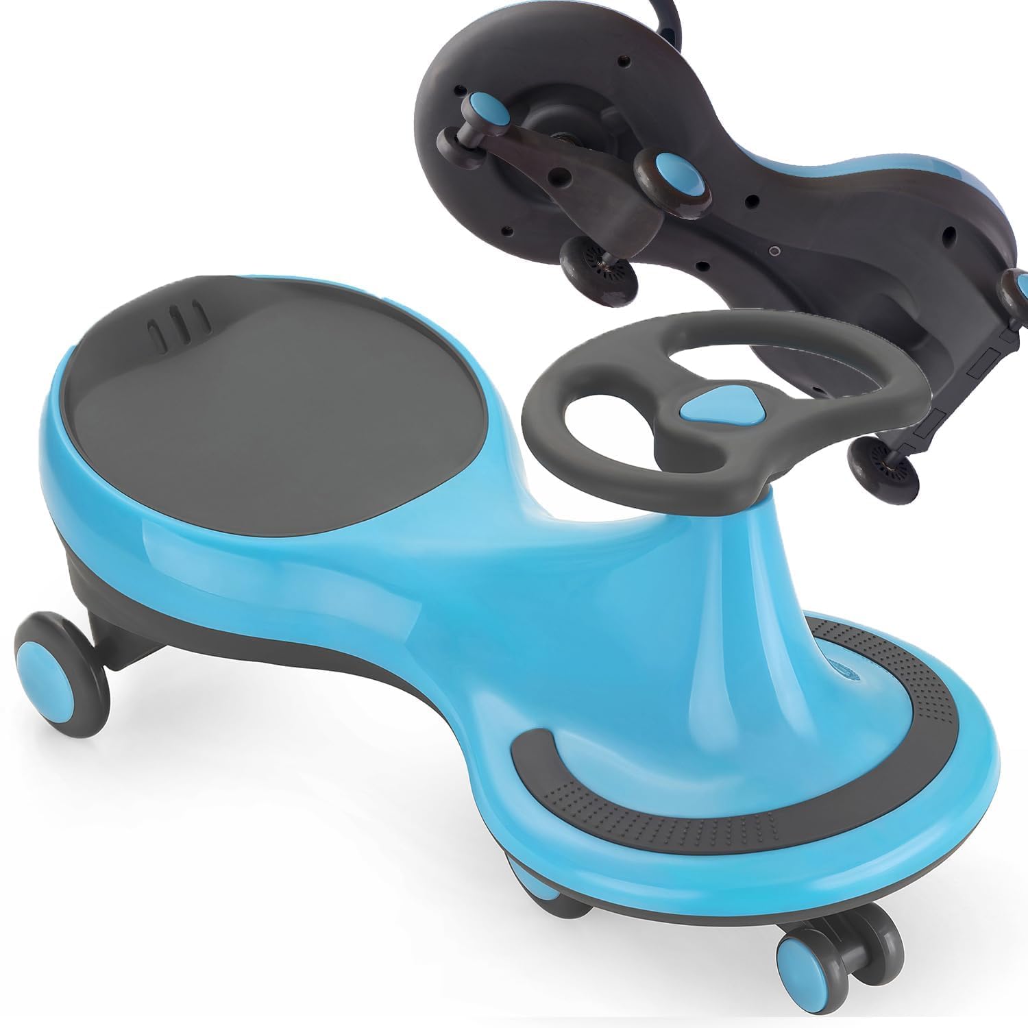 Kids Ride-On Wiggle Car | Twist & Go Scooter for Ages 2+ | Scratch-Free Design | High Weight Capacity Up to Kgs | Fun and Durable Ride-On for Kids (2-8Years Old)(No Light, No Sound) | Blue