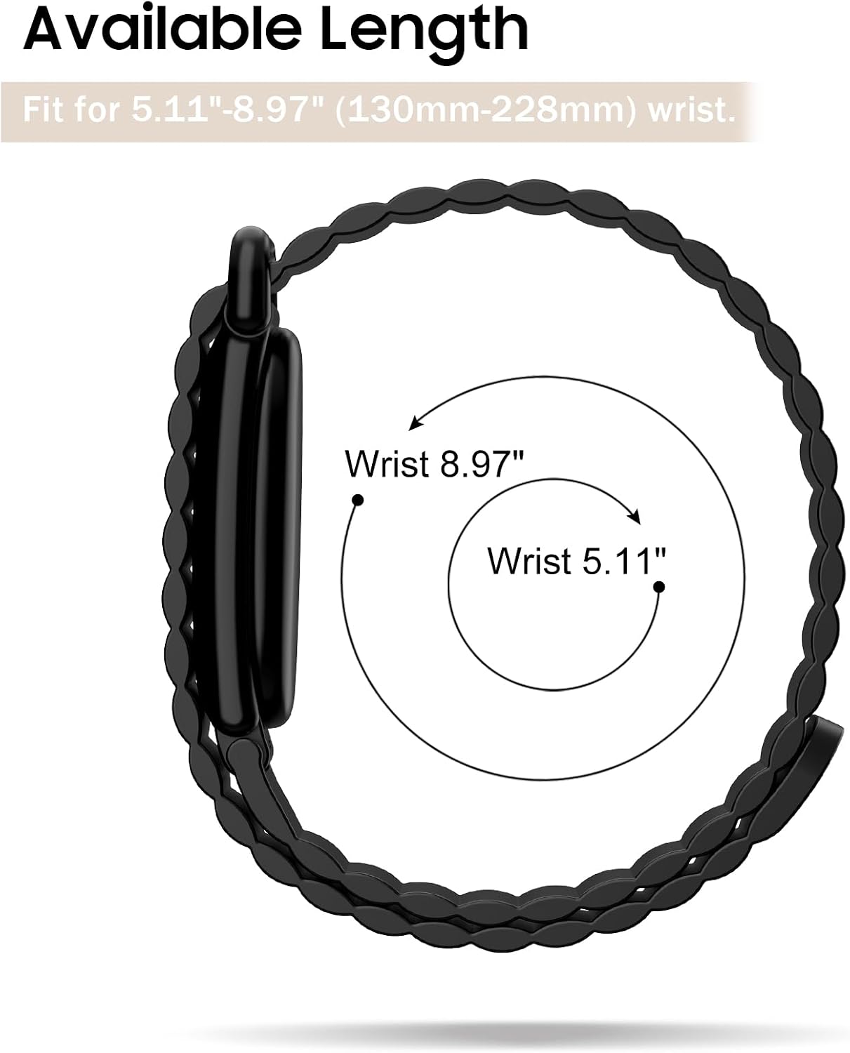 FINTIE Magnetic Silicone Sport Band Compatible with Google Fitbit Air image 5