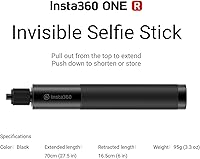 Vista 5 de Insta360 Paquete de motocicleta con palo selfie invisible, kit de montaje completo para cámaras Insta360 ONE X3/X2/X Compatible con Insta360 GO