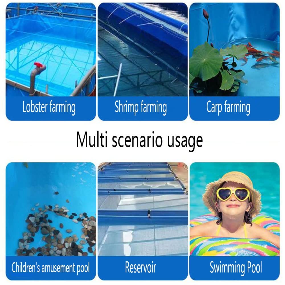 Una Piscina Circular En El Suelo, Piscina Del Acuario Piscina Infantil Plegable Lona De PVC Con Marco De Acero Y Válvula De Drenaje Para Colectores De Cubos De Lluvia ( Color : Azul , Tamaño : 1x1m/78