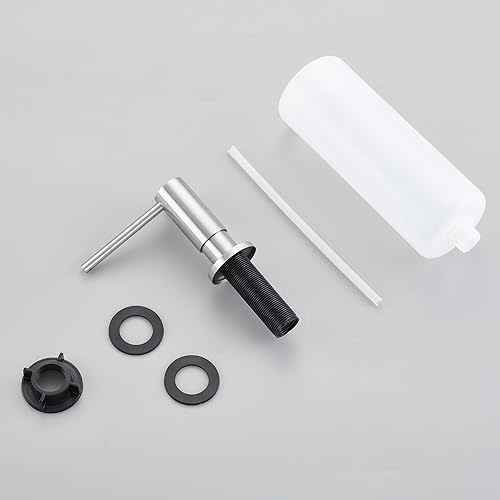 Miniatura 7 de Dispensador de jabón para fregadero de cocina de níquel cepillado, dispensador de jabón de fregadero de acero inoxidable de repuesto de The Top