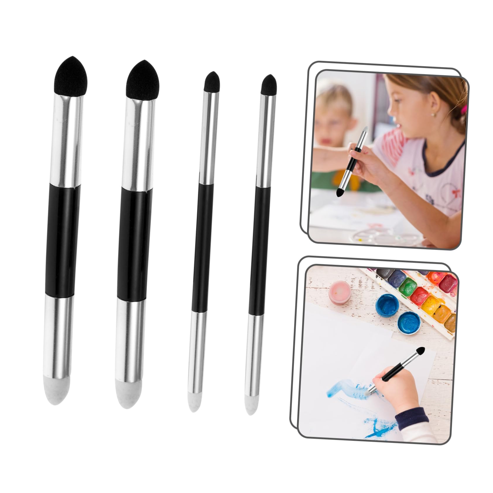 SHINEOFI 16pièces Stylos Éponge à Estomper Double Tête pour Dessin Et Esquisse Outils De Mélange pour Artistes pour Débutants Et Professionnels