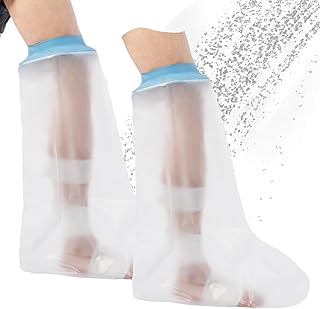Cast Shower Cover Leg Waterproof Foot Cover Shower, Cast Protector for Shower Leg Adult, ACL Recovery Must Haves, Cast Shower Cover, Reusable Waterproof, Soft Silicone Gifts