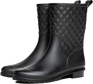 MIDAGAS Rain Boots for Women, Women's Mid Calf Waterproof Garden Boots, Rubber boots for women, Lightweight Rain Footwear ...