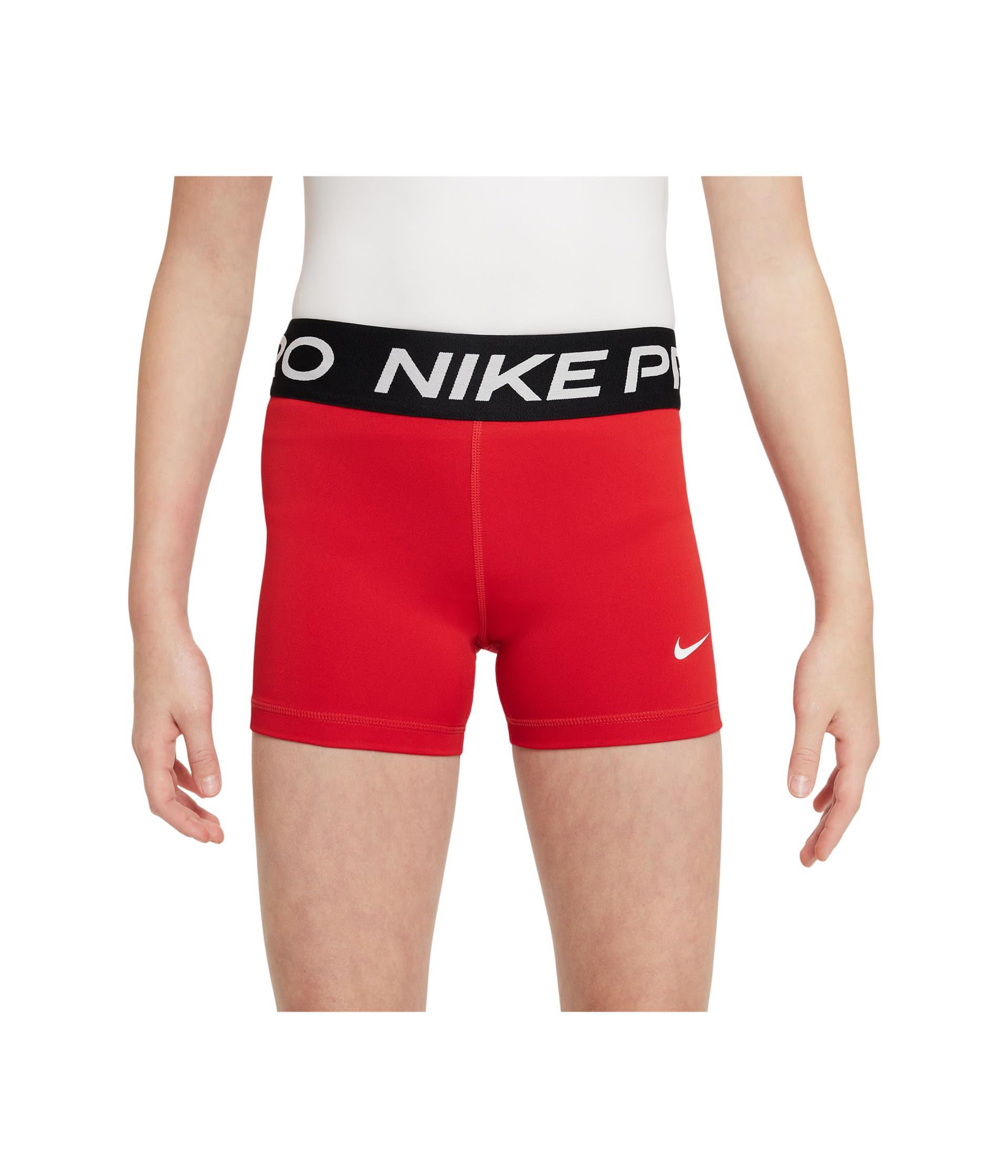 Nike Girls Pro Shorts (Little Kid/Big Kid) University Red/White XS Little Kid