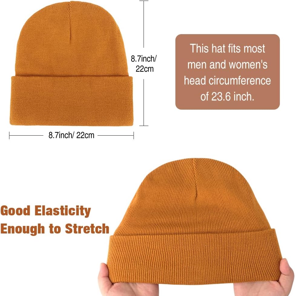 Womens Satin Lined Knit Beanies Hat Warm Silk Lined Winter Hat for Women Men Soft Slouchy Cuffed Unisex Skull Cap - Image 2