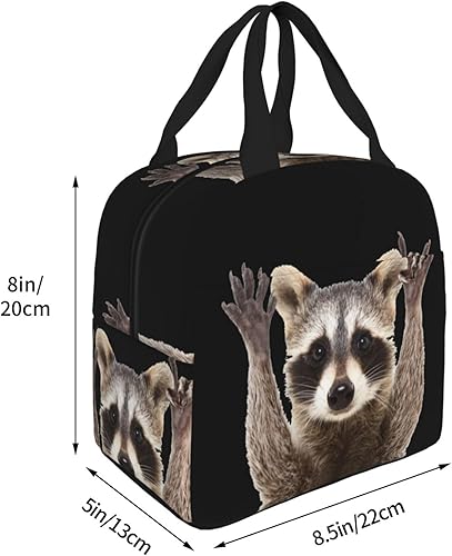 Miniatura 5 de Racoons - Bolsa de almuerzo estampada, bolsas de almuerzo aisladas para mujeres y hombres, lonchera reutilizable para el trabajo, picnic o viajes