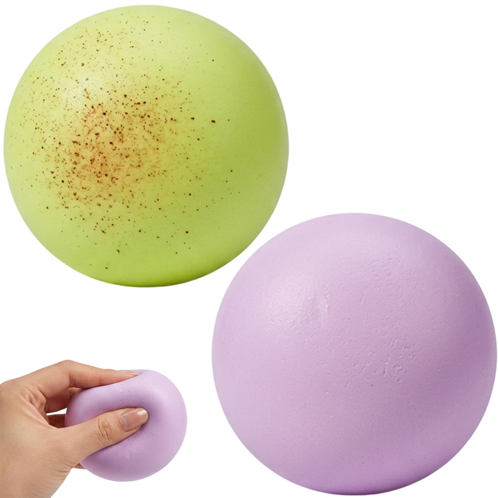 2 PCS Bread Squishy, 12x12x5 cm Slow Rising Squishies, Stress Relief Tools for Adults and Students, Two Lime and Purple Sensory Products, Focus Enhancement Tools for Office and Travel Use
