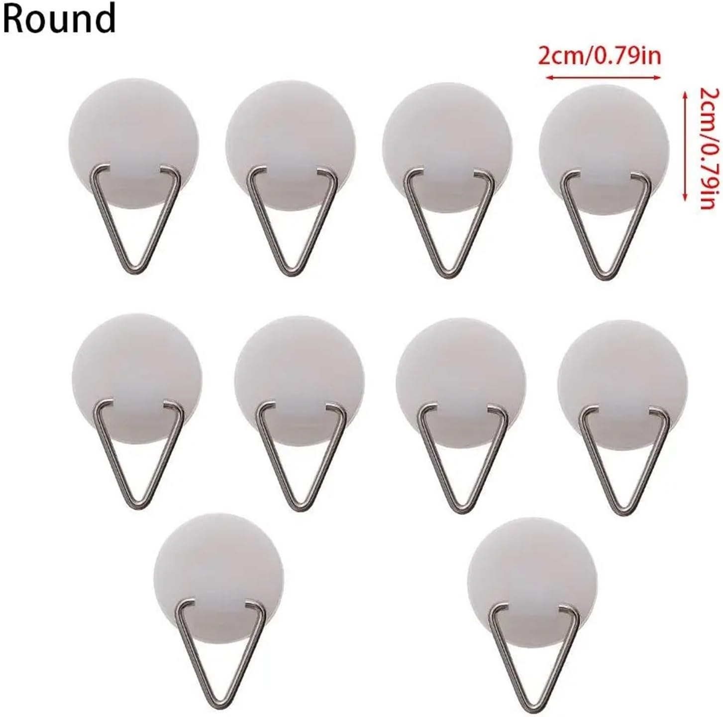 Wall Plate Holder 100PCS Invisible Adhesive Plate Hanger Vertical Plate Holders Portable Wall Dish Hanging Hooks for Home Art Decor Accessories(Round)