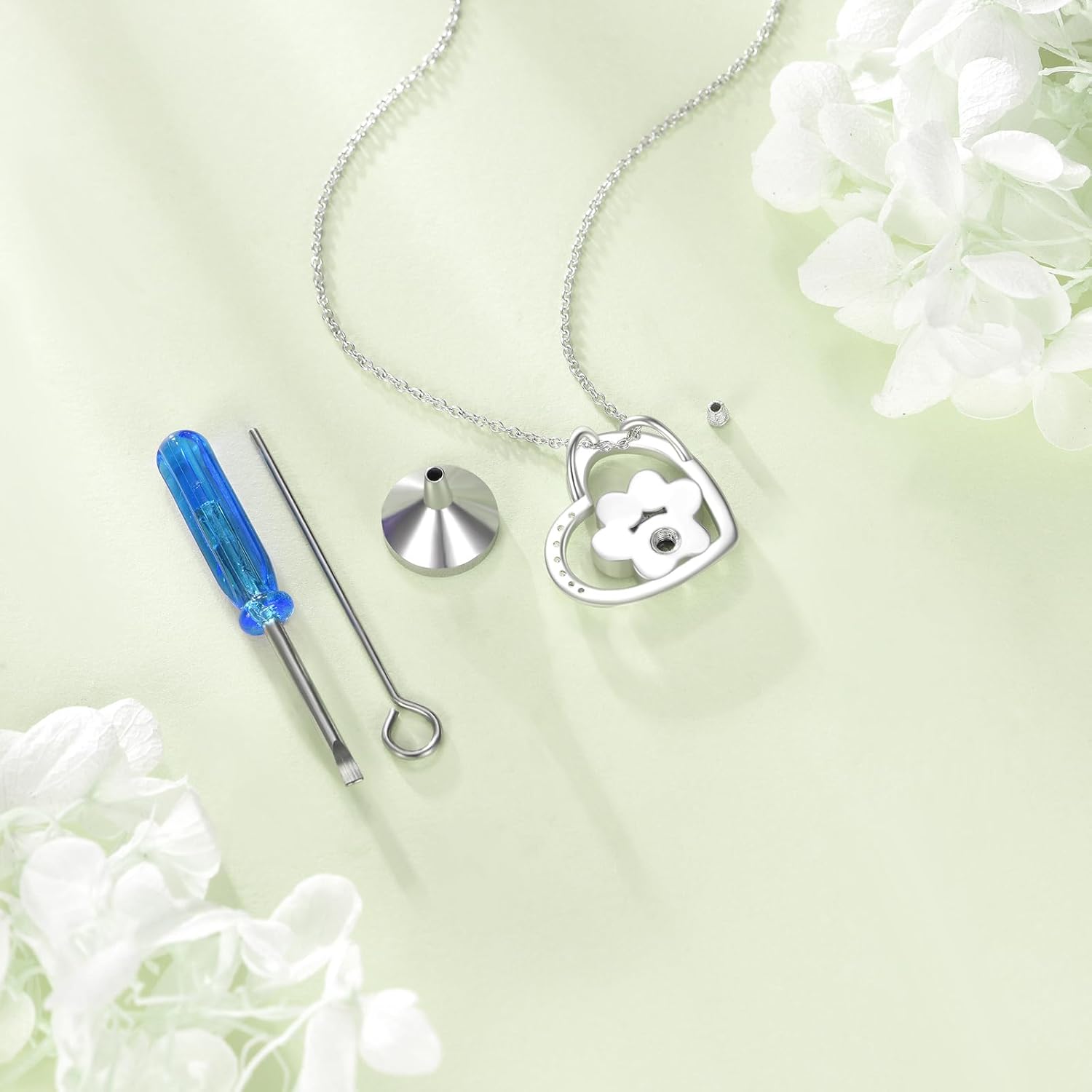 YFN 925 Sterling Silver Dog Cat Cremation Urn Necklace to Hold Ashes Dog Cat Paw Print Keepsake Pendant with 18+2 Inch Chain Jewelry for Loss of Beloved Dog Cat, Sympathy Gift for Women - Image 2